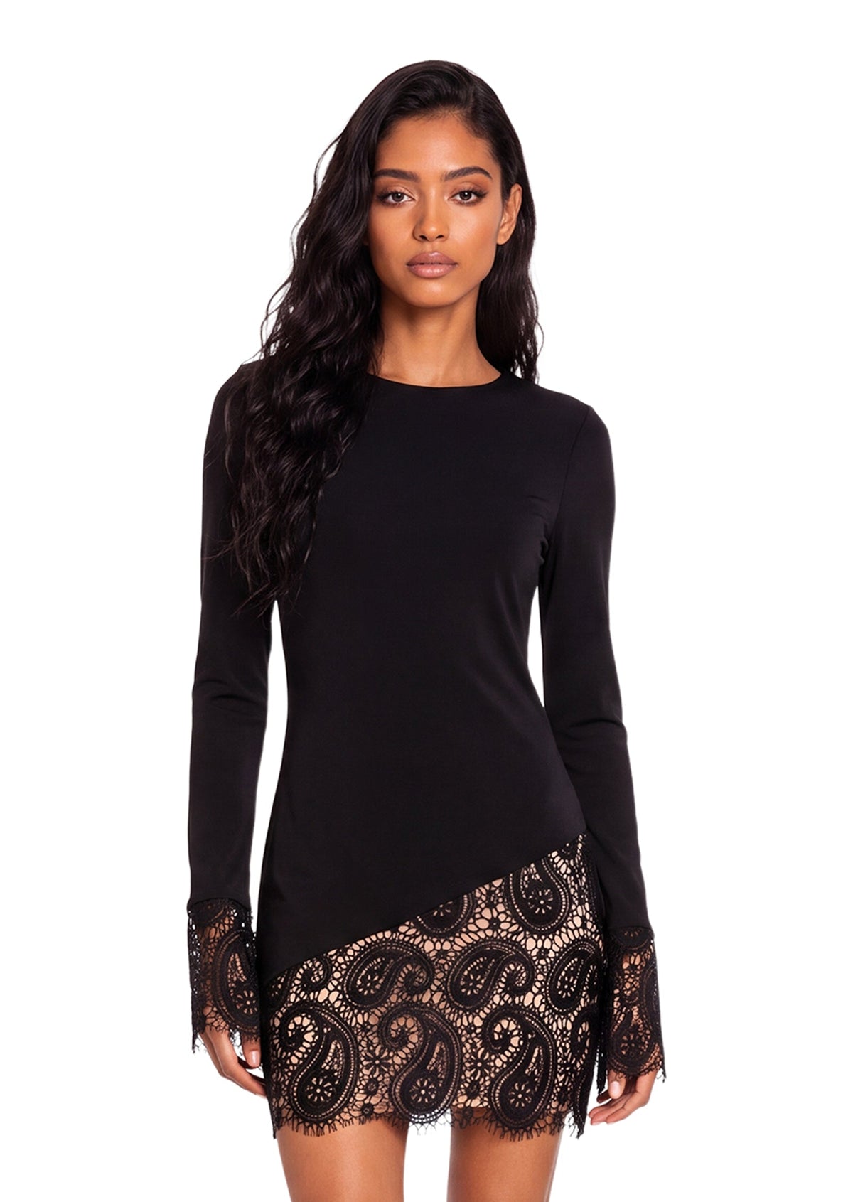 Kacia Long Sleeve Lace Mini Dress