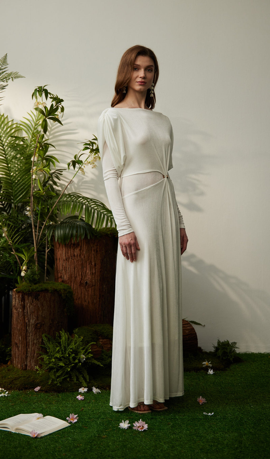 Metallic Decor Maxi Dress