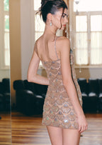 Sequin-Embellished Mini Dress