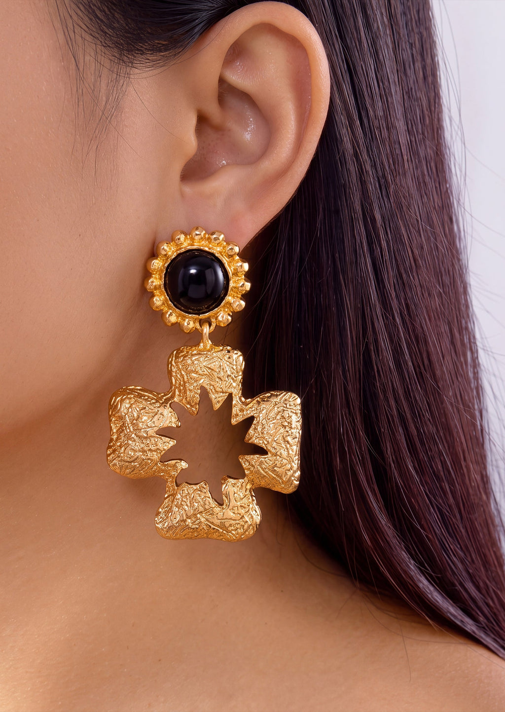 Eckhard Cross Shaped Stud Earrings
