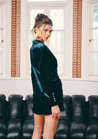 Deep V Neck Velvet Suit