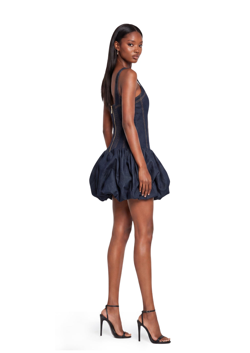 Macadrian Sleeveless Denim Mini Dress
