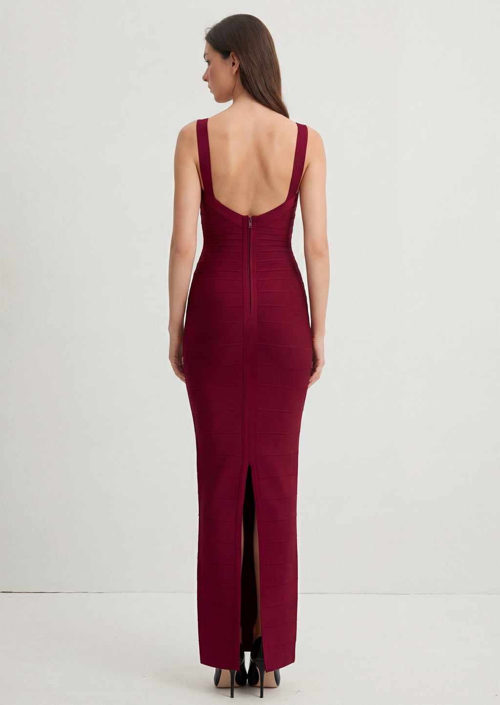 U Neck Sleeveless Bandege Maxi Dress