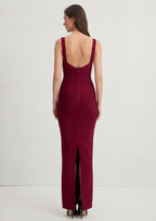 U Neck Sleeveless Bandege Maxi Dress
