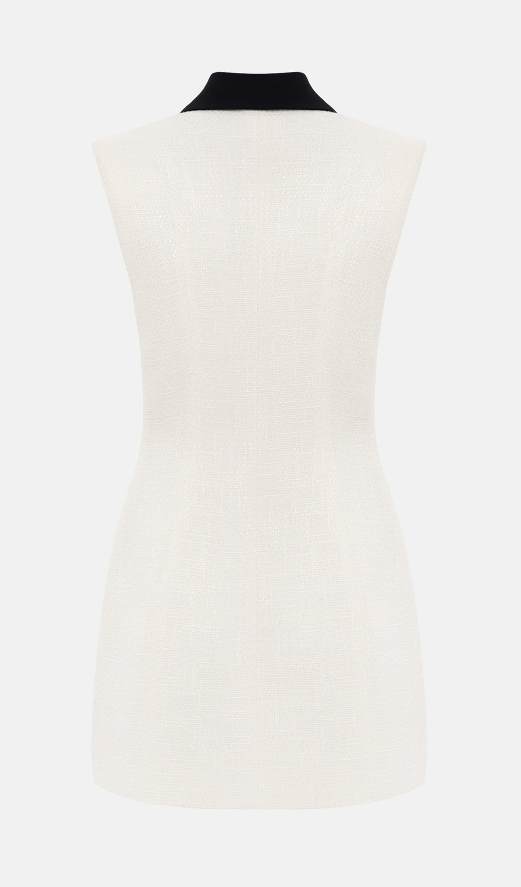 Tweed Contrast Collar Mini Dress