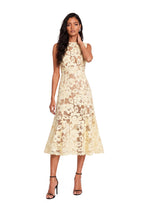 Zalman Round Neck Sleeveless Lace Midi Dress