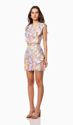 Floral Embroidered Mini Skirt Sets