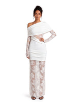 Cairistiona Lace Knit Maxi Dress In White