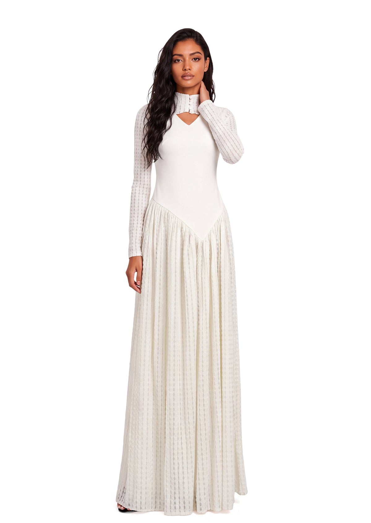 Fabiano Knitted Maxi Dress In White