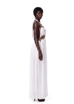 Ewa Halter Neck Metal Ring Island Maxi Dress
