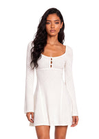 Paitalyi Knitted Mini Dress In White