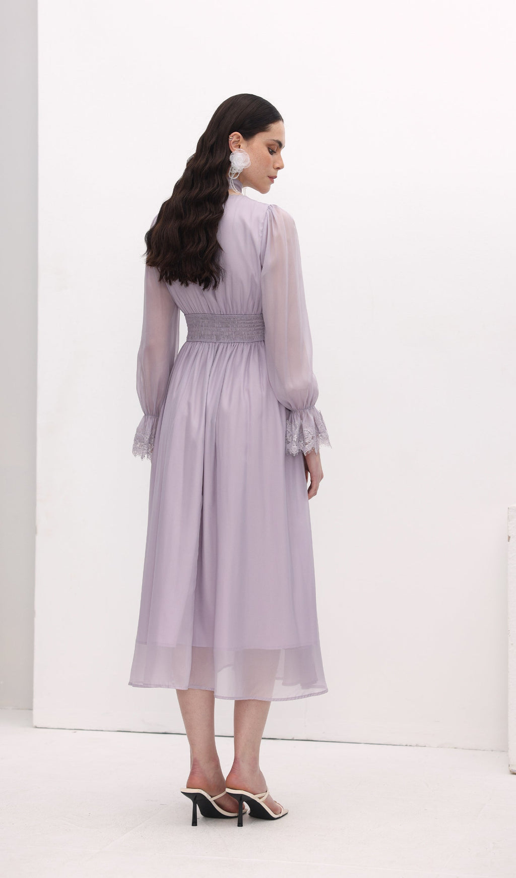 Vintage Long Sleeve Midi Dress