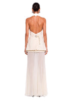 Laibah Sleeveless suit vest sheer skirt set