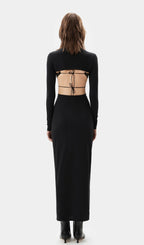 Long Sleeve Cut-Out Maxi Dress