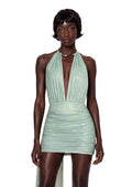 Obioma Sequin Mini Dress In Mint Green