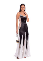 Mabon Sleeveless Lace Maxi Dress In Black