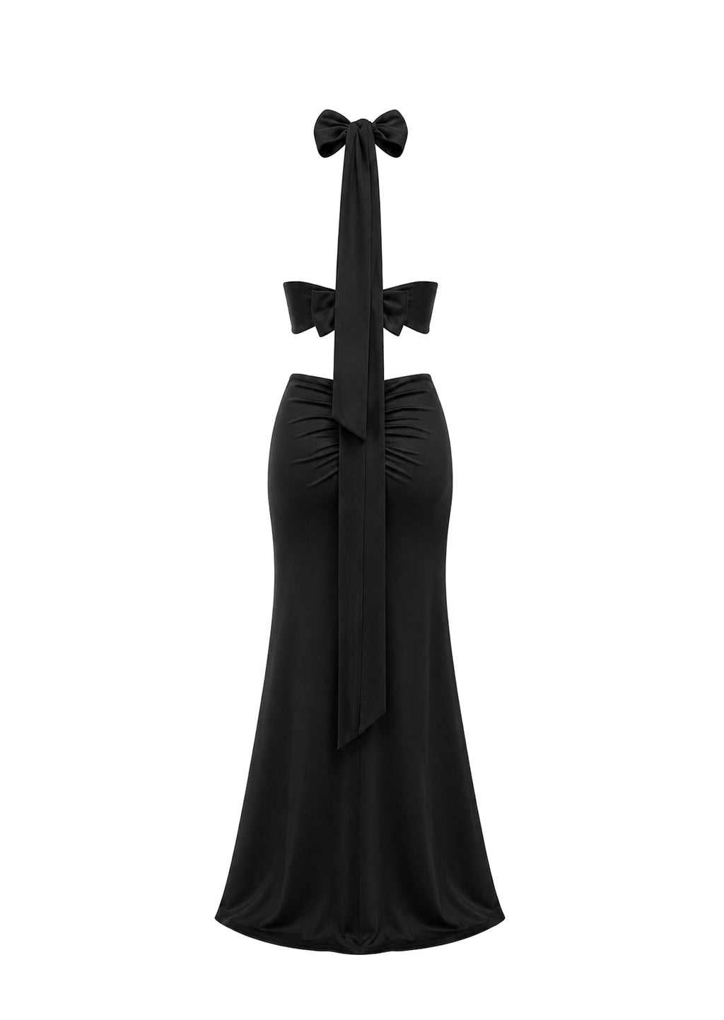 Walid Halter Neck Maxi Dress In Black