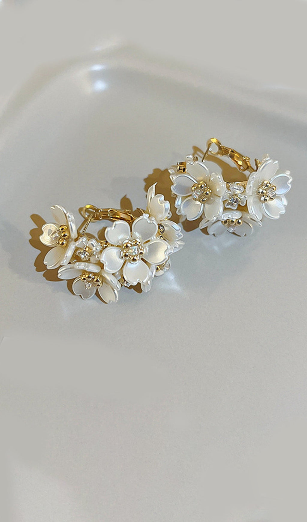 Pearl Petal Earrings