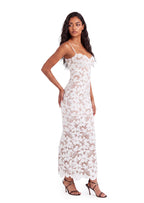 Ubaldo Lace Sleeveless Slit Midi Dress