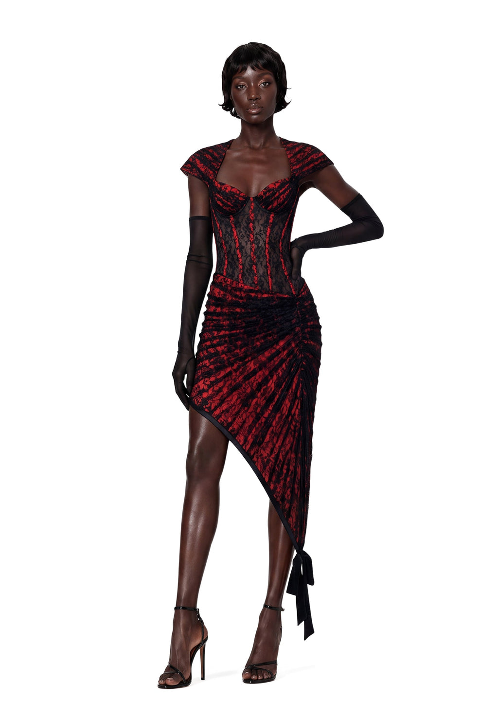 Mabel Open Back Lace Midi Dress