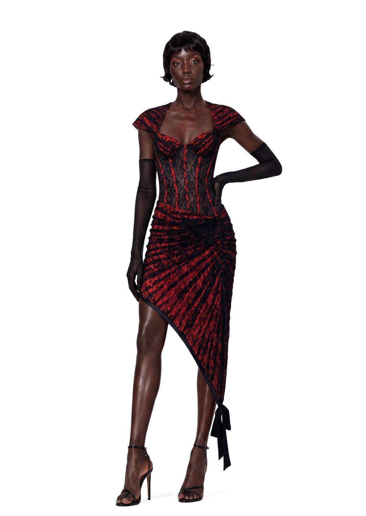 Mabel Open Back Lace Midi Dress