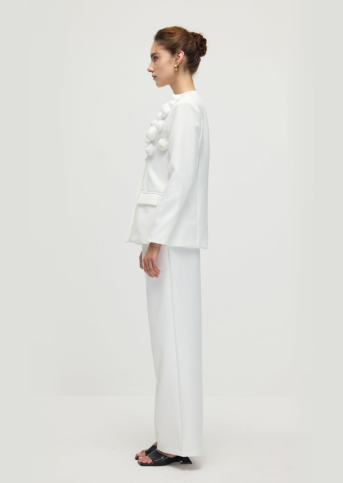 Slim Fit Blazer & Trousers Two-Piece Set In White