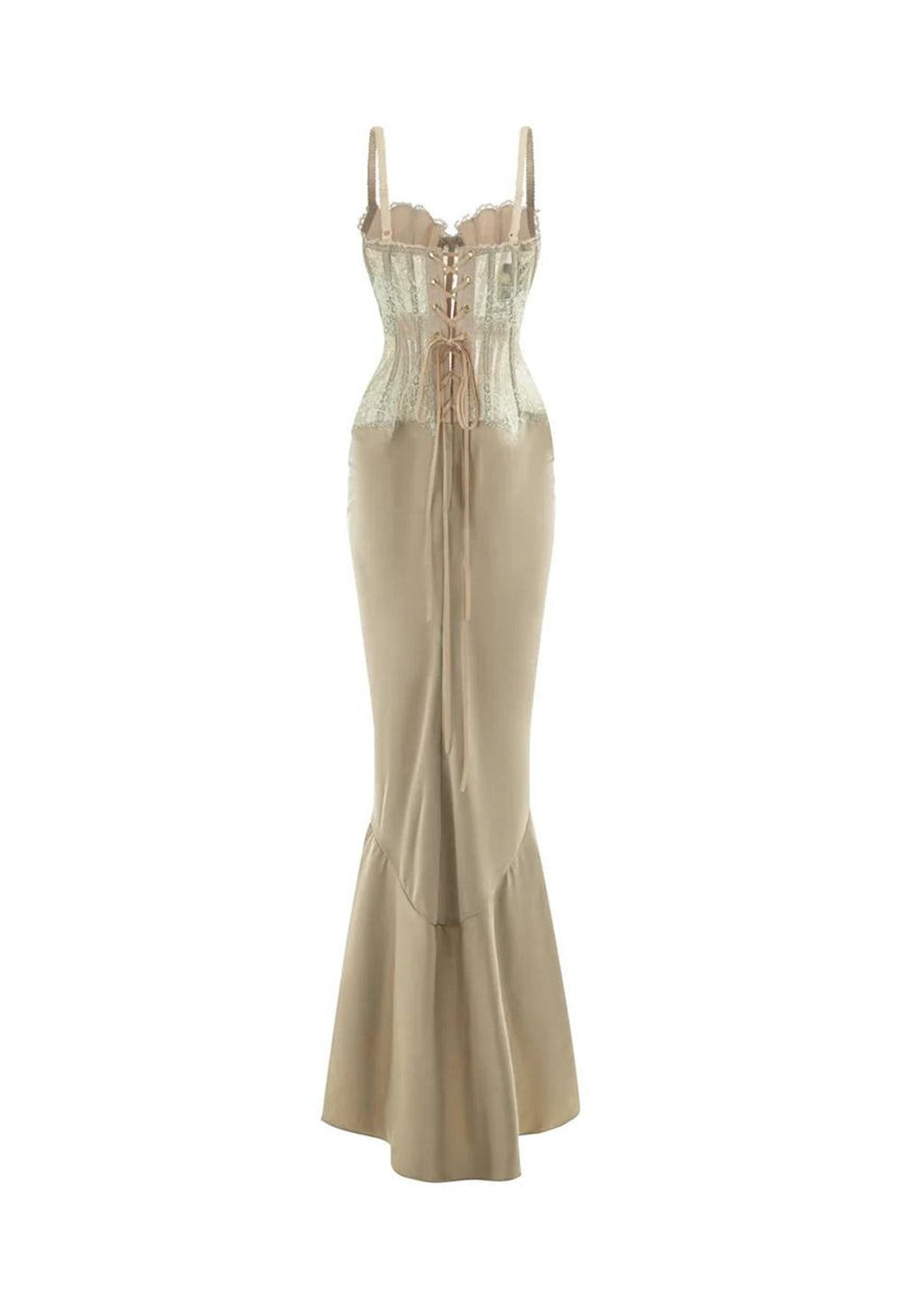 Kaif Lace Satin Maxi Dress