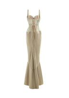 Kaif Lace Satin Maxi Dress