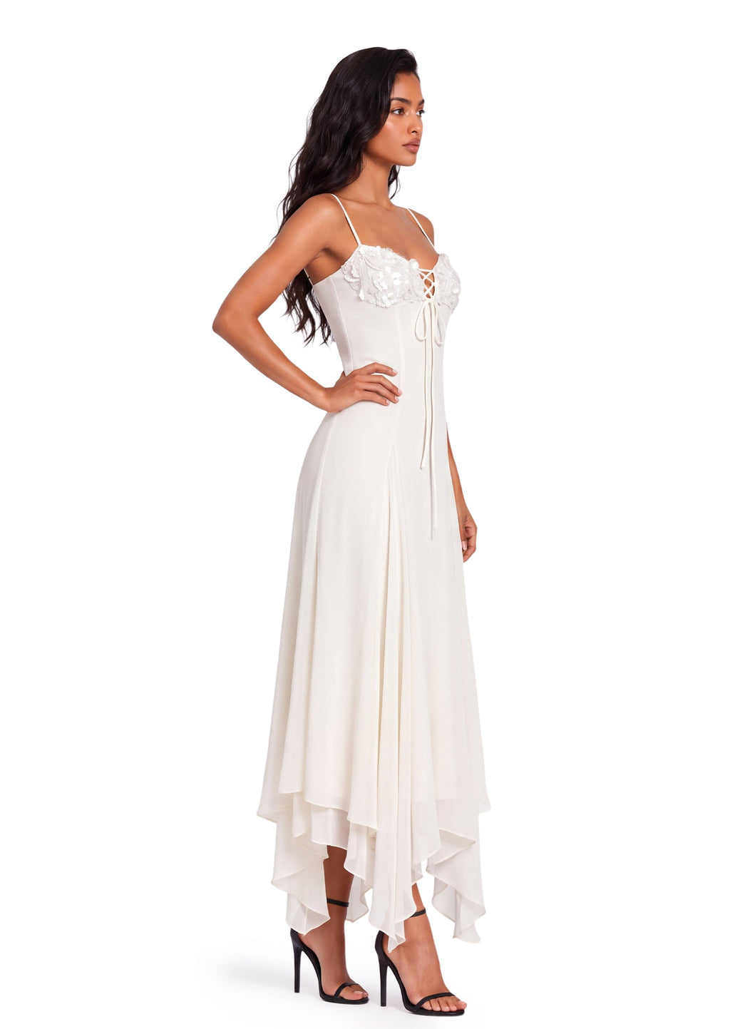 Cachi Sequin Strapless Maxi Dress