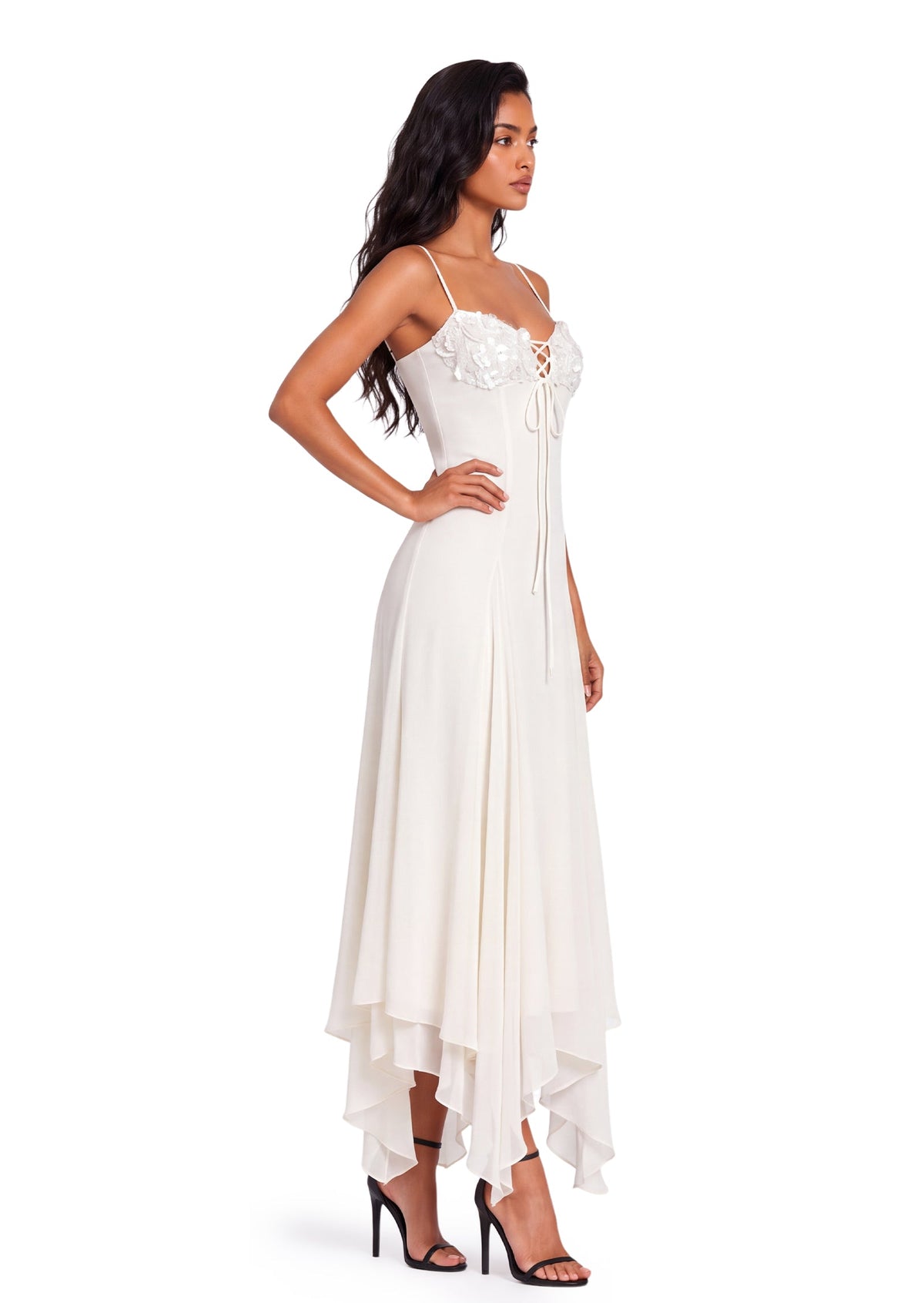 Cachi Sequin Strapless Maxi Dress