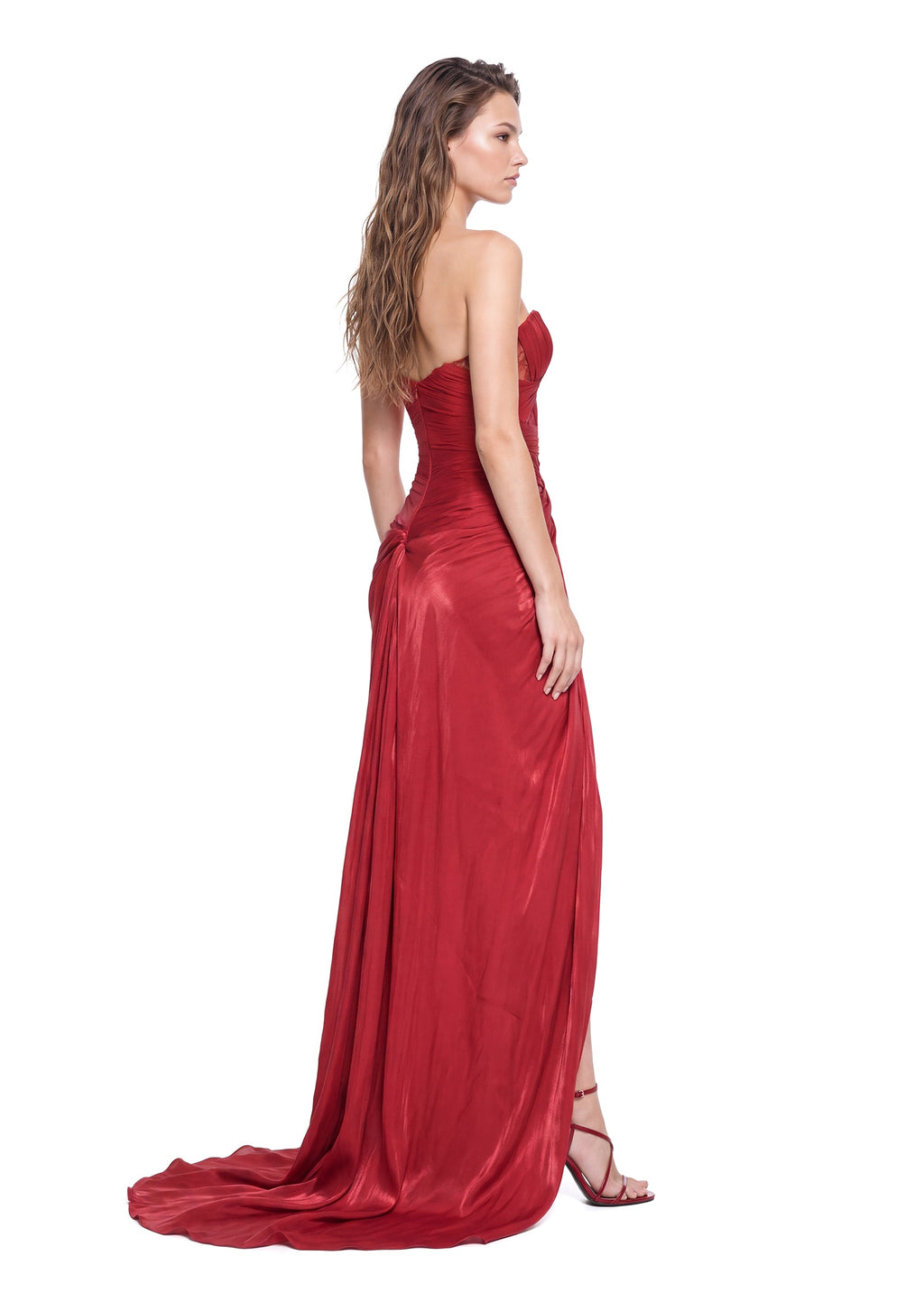 Dagna  Lace  Satin Maxi Dress