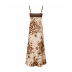 Kachiri Lace Trimmed Printed Maxi Dress