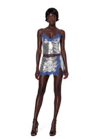 Melora Sequined Top & Mini Skirt Set In Blue