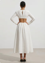 Shirt Bra Top & Gathered Maxi Skir Set