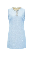 Sequin Boucle Mini Dress