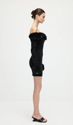 Black Off The Shoulder Mini Dress