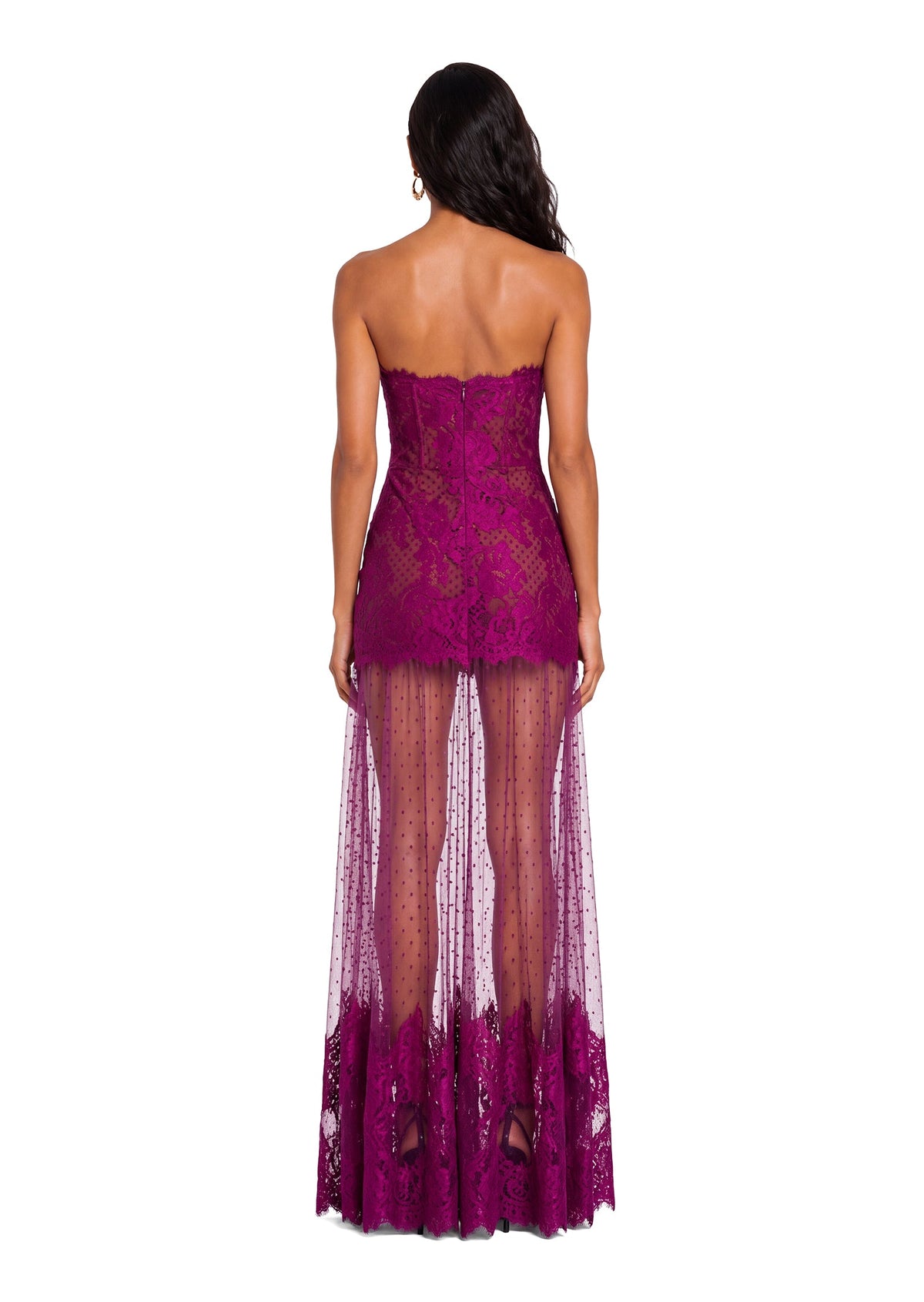Habiba Strapless Lace Maxi Dress