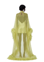 Lowell Shawl Style Sheer Maxi Dress