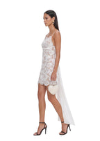 Vandana Lace Open Back Mini Dress In White
