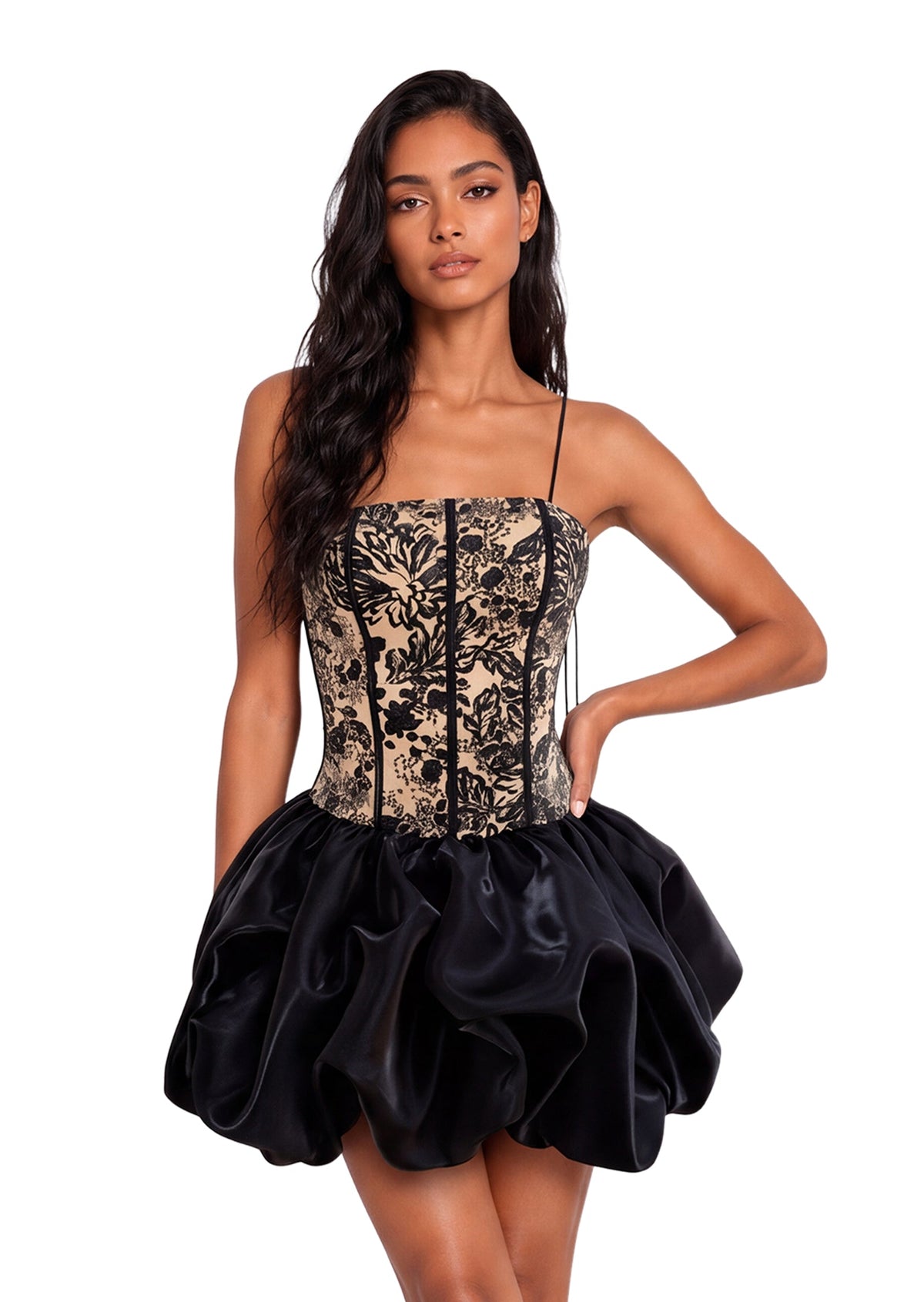 Oba Lace Mini Dress In Black