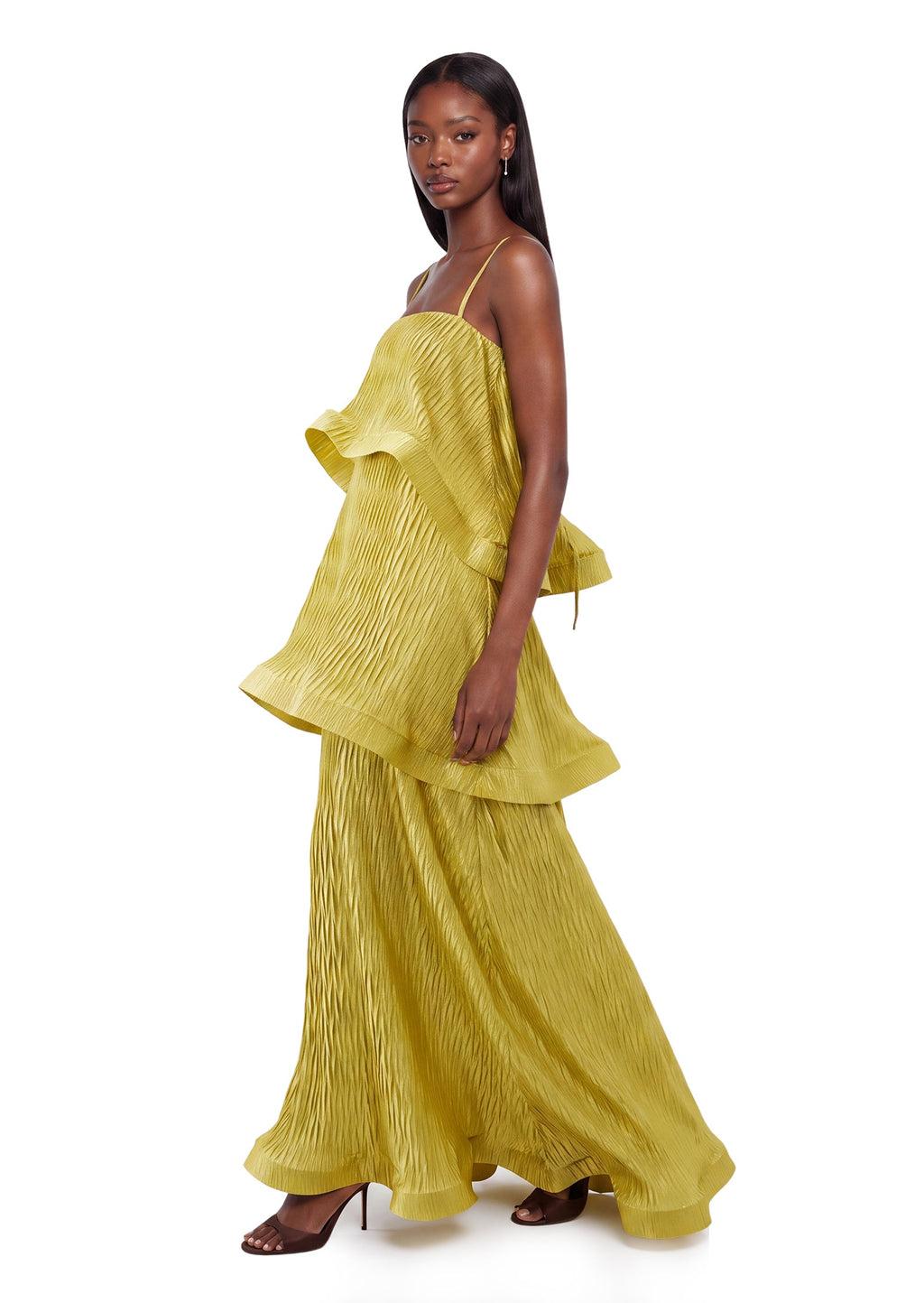 Aasimah Satin Sleeveless Maxi Dress