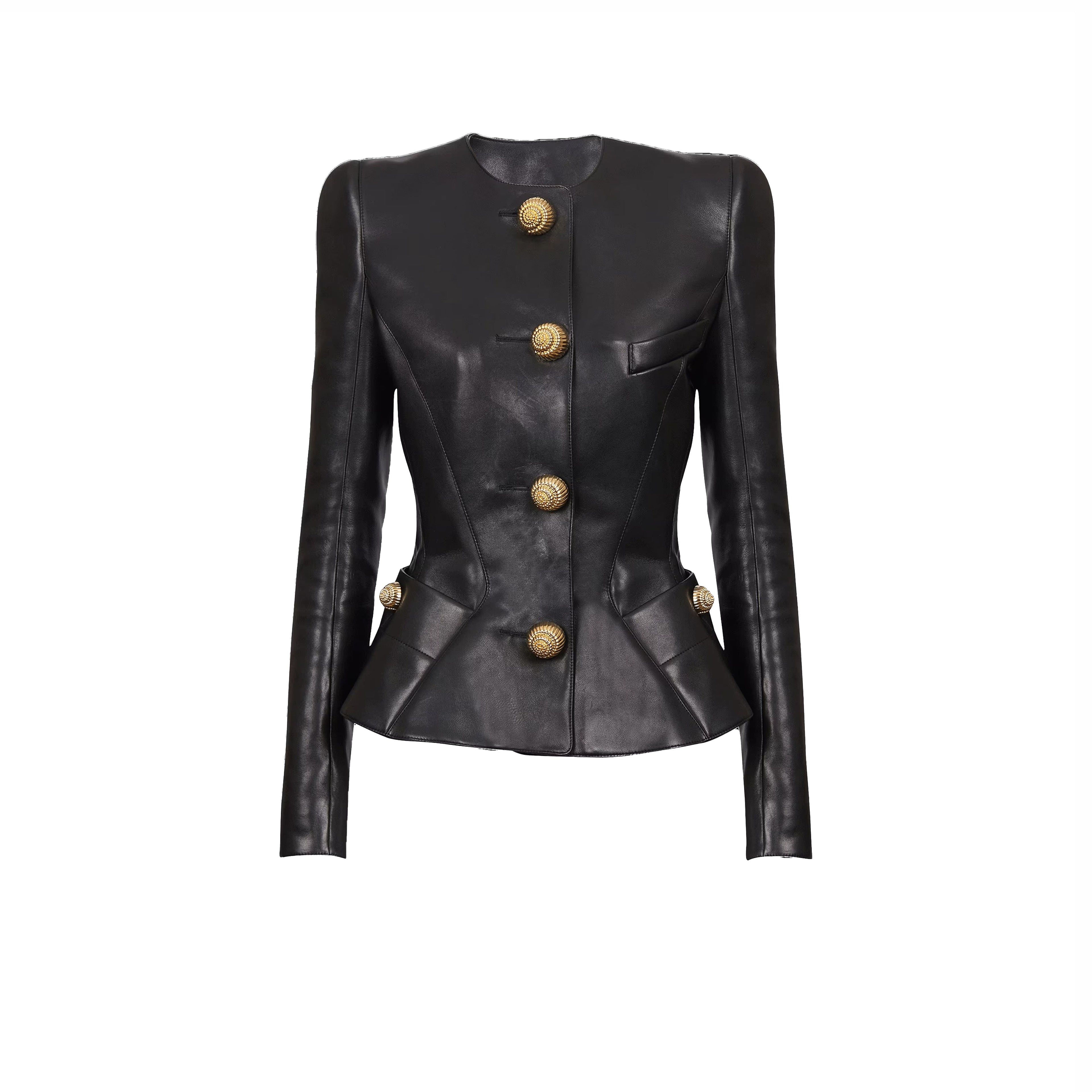 Peplum Leather Jacket