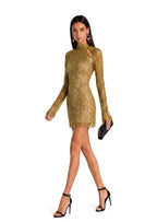 Kahua Lace long Sleeved Mini Dress