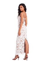 Ubaldo Lace Sleeveless Slit Midi Dress