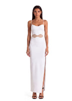 Maona Sleeveless Maxi Dress In White