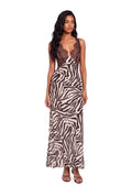 Paige Lace Panel Slit Maxi Dress