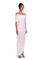 Mahima Off Shoulder Stretch Maxi Dress In White