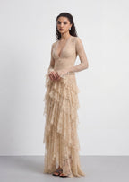 Salome Lace Tiered Maxi Dress