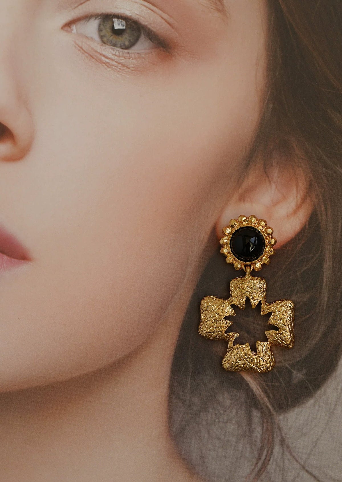 Eckhard Cross Shaped Stud Earrings