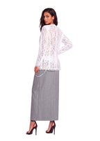 Rabbie Lace Trimmed Midi Skirt